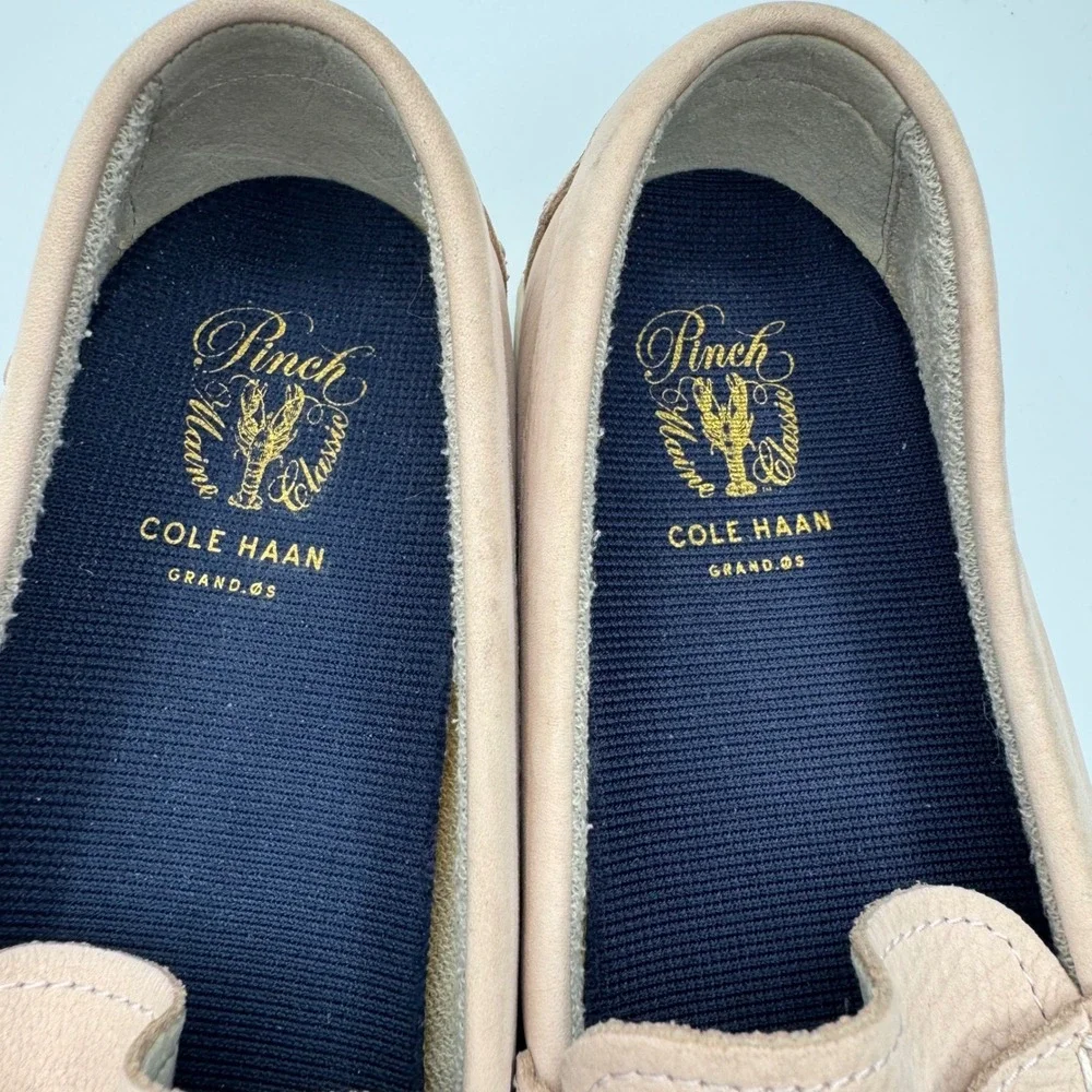 Cole Haan Pinch Maine Classic Penny Loafers nude pink Leather Mens 10.5
